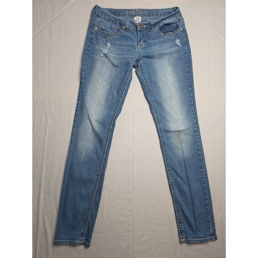 Hydraulic Jeans Womens 9/10 Blue Denim Cotton Stretch Low-Rise Skinny Leg Skater